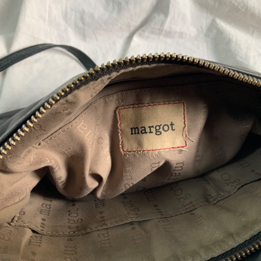 Dark Grey (almost black) Leather Crossbody by Margo - Picture 7 of 9
